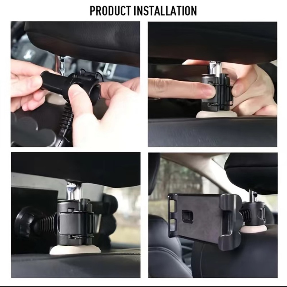 Car Back Seat Grip Visual Adapter For 4-11” Inch Cell Phone or Tablet - Picture 6 of 8